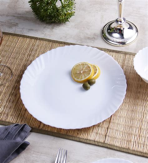buy diva plain opalware dinner plates set    dinner sets dinner sets test
