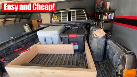 toyota pickup diy homemade truck bed organizer cheap  simple youtube