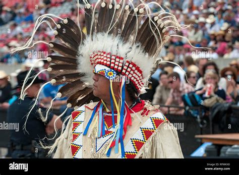 Canadian Native In Traditional Dress At Calgary Stampede Calgary
