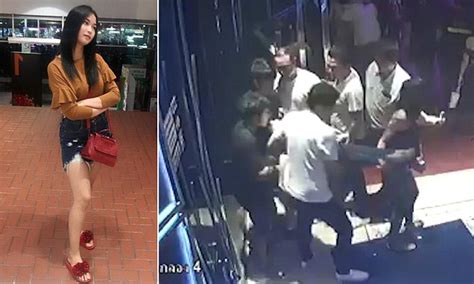 four men drag a drunk woman out of a bar in thailand daily mail online