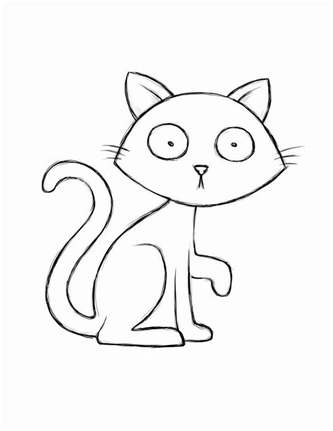 black cat outline coloring pages  printable coloring pages