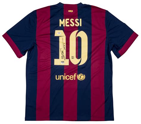 Lot Detail Lionel Messi Autographed Fc Barcelona Jersey Psa Dna