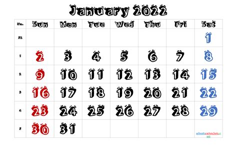 printable january  calendar premium