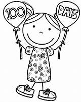 School 100th Coloring Pages Printable Books Popular sketch template