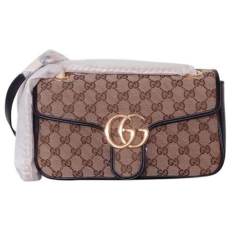 gucci tasche marmont gg supreme braun leinwand ref joli closet