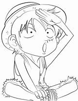 Luffy Piece sketch template