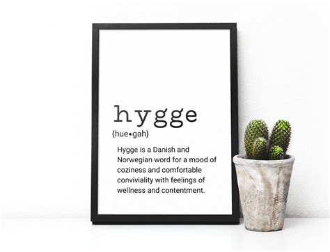 hygge definition hygge sign hygge poster printable etsy