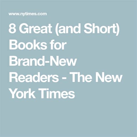 great  short books  brand  readers published
