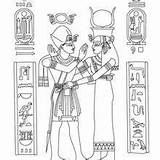 Pages Egypt Egyptian Coloring Papyrus Hieroglyphs Ancient Coloriage Hieroglyph Hieroglyphics Color Painting sketch template