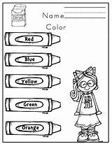 Preschool Colors Packet Learning Printables sketch template