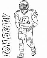 Brady Tom Coloring Football American Nfl Footballer Print sketch template