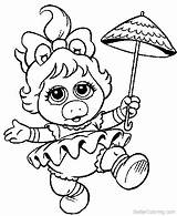 Coloring Pages Muppet Babies Piggy Mrs Printable Kids Adults Color sketch template