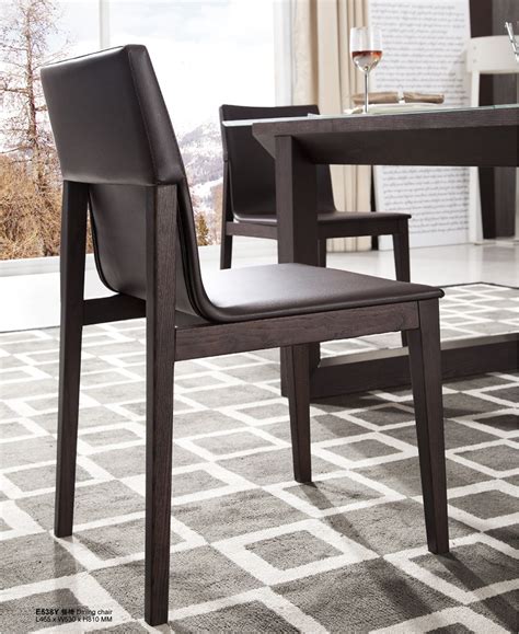 contemporary brown upholstered dining chair  sturdy wooden frame
