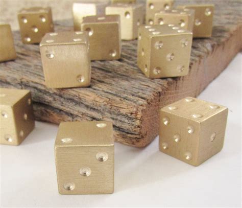 large brass dice  sided dice set custom dice handmade dice