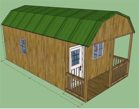 Sweatsville 12 X 24 Lofted Barn Cabin In Sketchup
