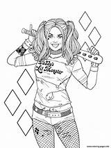 Quinn Coloring Harley Pages Printable Lil Monster Tattoo Book sketch template
