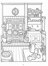 Coloring Victorian Pages House Colouring Books Adult Book Kitchen Printable Color Store Interior General Patterns Food Picasa Web Pattern Bonecas sketch template