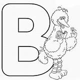 Letter Coloring Pages Sesame Street Bird Abc Alphabet Activities Kids Cartoon Colouring Color Mewarnai Printable Sheet Letters Print Gambar Huruf sketch template