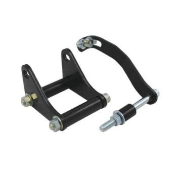 specialty chrome power steering pump bracket driver side block mount steel black paint