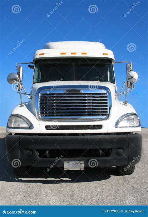 front view  tractor trailer stock  image