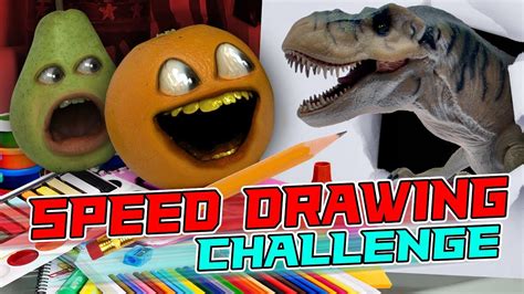 annoying orange  speed drawing challenge youtube