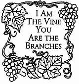 Vine Branches Sacramental Clipartkid sketch template