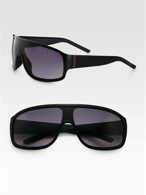 lyst gucci navigator sunglasses in black for men
