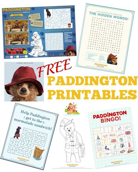 paddington bear crafts activities  printables activities