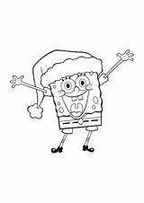 Spongebob Coloring Pages Christmas sketch template