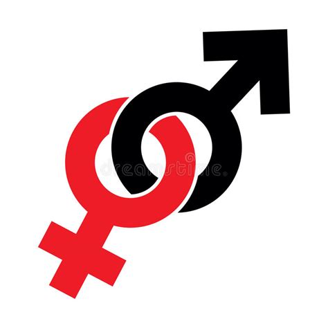 Sex Symbol Of Male And Female On White Stock Illustration