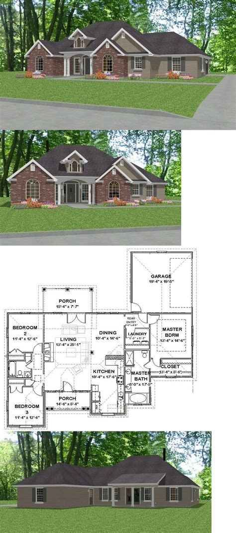 custom house home building plans  bed split ranch  sf  file ebay building plans