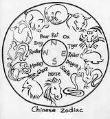 Zodiac Chinese Coloring Pages sketch template