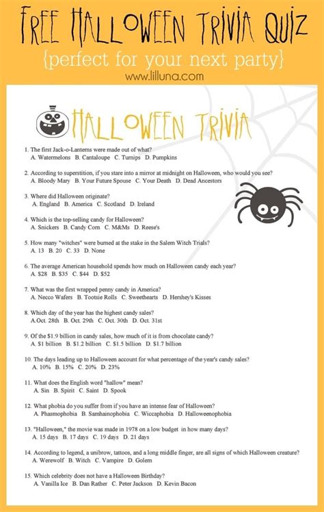 printable halloween trivia games  adults  printable templates
