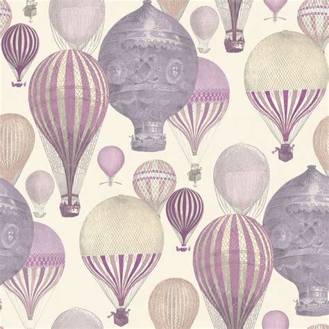 ideco home laurent pink and purple hot air balloon wallpaper departments diy at bandq