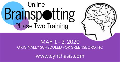 brainspotting phase two training online originally scheduled for