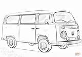 Vw Bus Coloring Pages Printable Volkswagen Van Drawing Supercoloring Cartoon London Buses Paper Vans Categories sketch template