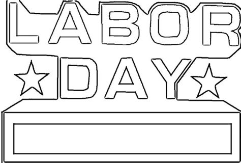 labor day page coloring page book