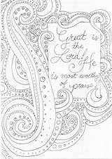 Coloring Pages Lord Bible Praise Great Worthy He Most Discover Kids sketch template