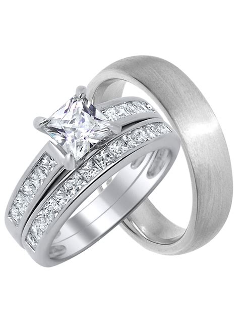 His And Hers Wedding Bands Matching Bridal Rings For Him And Her 9 13