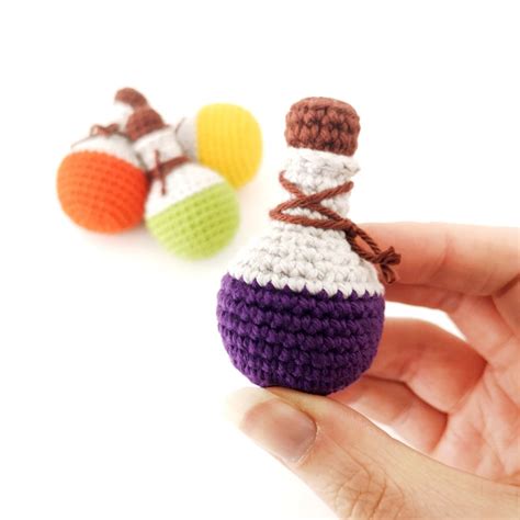 mini potion bottle crochet pattern  pattern stitch  fay