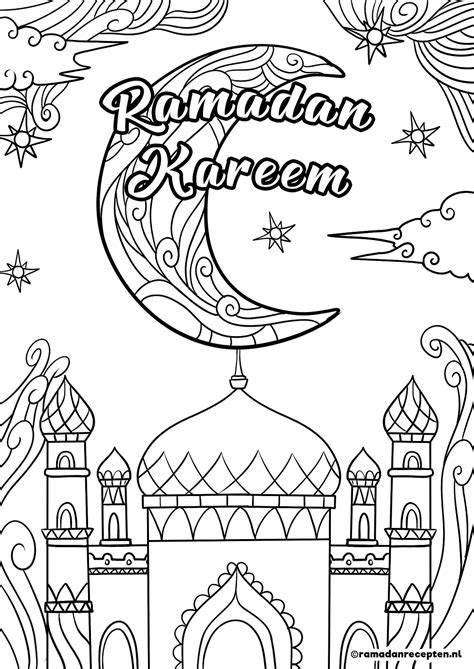 ramadan kareem  coloring page  printable coloring pages