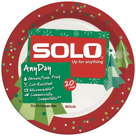 solo 10 holiday christmas tree paper dessert and snack