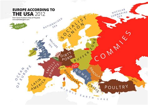 31 funny maps of national stereotypes and how people view