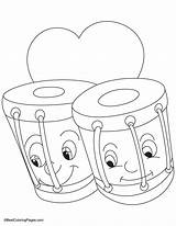 Bongos Template Bongo Coloring sketch template