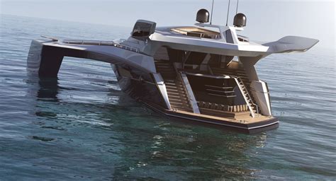 luxury yacht design  trimaran luxuryplaycom
