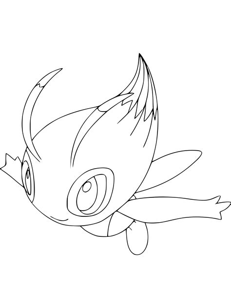 pokemon celebi coloring pages  printable coloring home
