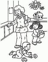 Daycare Coloring Mat Pages sketch template