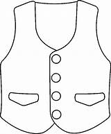 Vest Coloring Clipart Pages Template sketch template