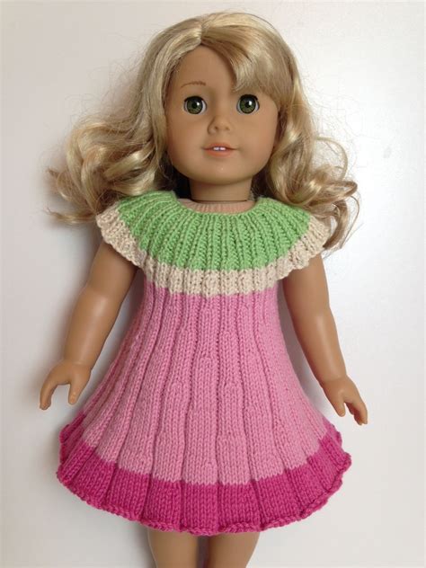 flower dress knitting pattern fits 18 doll 059 knit n play doll