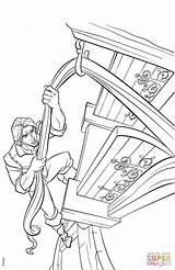 Rapunzel Coloring Tower Flynn Pages Rider Climbs Tangled Drawing Disney Rapunzels Printable Supercoloring Getdrawings Getcolorings Colouring Colorings Color Kids Drawings sketch template
